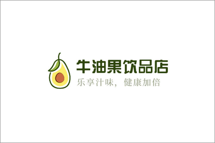 牛油果饮品店logo